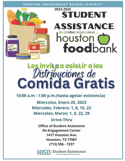  HISD Student Affairs and Houston Food Bank Student Assistance